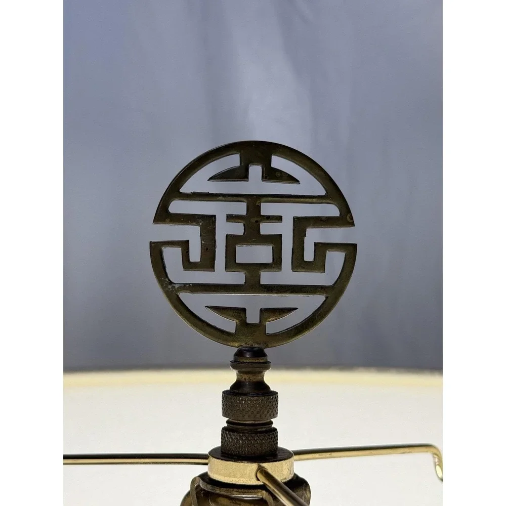 Vintage Mid Century Modern Brass‎ Table Lamp Works 32